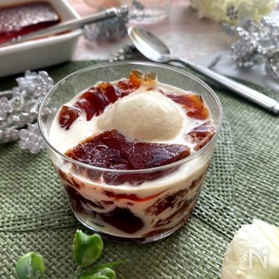 つめたく冷やして!ぷるぷる紅茶ミルクゼリー