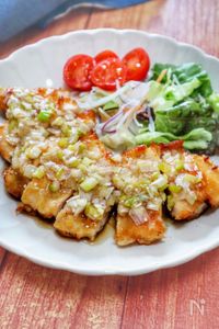 タレはレンジで作れる♪鶏むね肉の油淋鶏