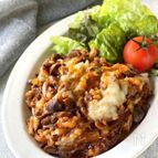 【とろーりチーズのビーフチャップ】にんにくバターでコク旨♡