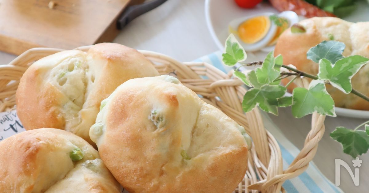 枝豆を楽しむ♪パンランチ➁ジップロックでもちもち枝豆パン