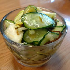 なべ円の作ってみた!投稿(切ってもむだけ5分☆【キャベツときゅうりのシンプル漬け】)