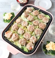ホットプレートでカニカマしゅうまい