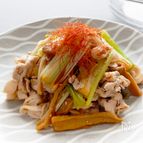 【夏のさっぱりおかず】焼きネギとメンマのピリ辛冷しゃぶ