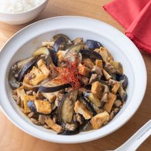 【厚揚げでかさ増し】ひき肉少なめでも大満足!旨辛麻婆なす