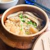 『一人分釜飯』ホタテとしらすと椎茸の釜めし