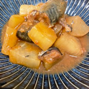 ちひろの作ってみた!投稿(【甘辛味噌のさば大根】缶詰&レンチンでお手軽おかず♡)