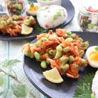 枝豆を楽しむ♪夏の和ランチ④枝豆のかき揚げ