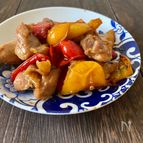 鶏とパプリカの甘辛炒め【1人分の下味冷凍】