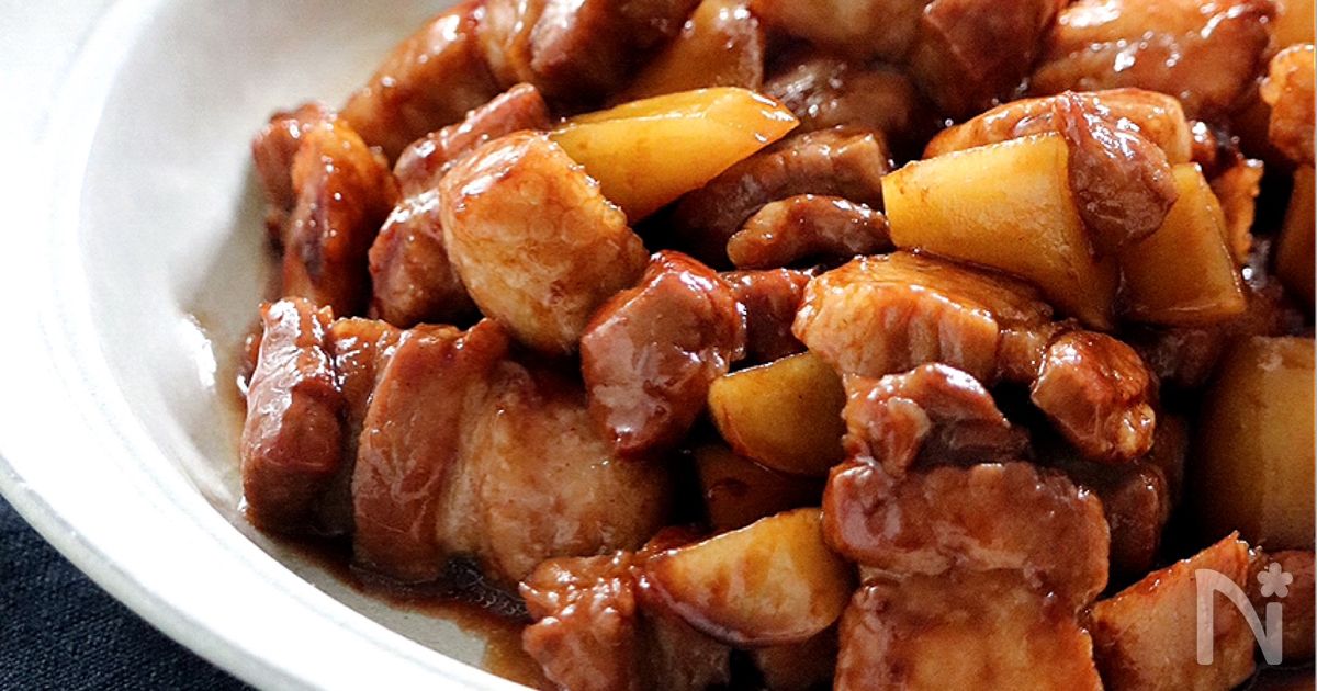 こってり旨々！！豚バラとじゃがいものオイスター照り煮