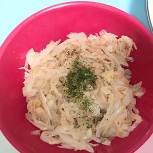 milkの作ってみた!投稿(キャベツのクミン風味ザワークラウト)