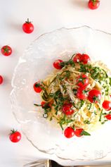【美味！】完熟ミニトマトとしらすの冷製パスタ