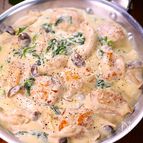 クリームうま🤭💕鶏としめじとほうれん草の秋のクリーム煮⭐