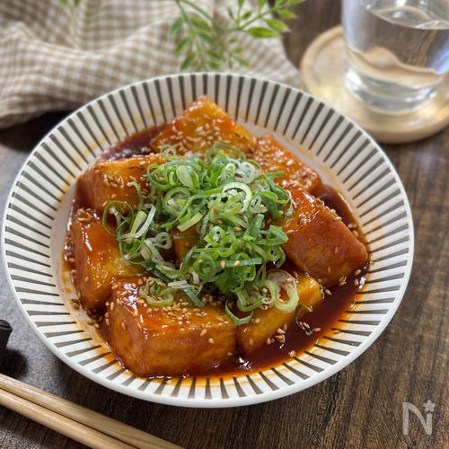 仕事終わり10分でOK👍【甘辛厚揚げ】