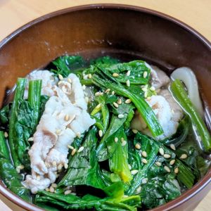 まゆのの作ってみた!投稿(【豚肉とほうれん草のうどん 柚子胡椒風味】つゆがクセになる♪)
