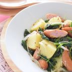 ほうれん草・じゃがいも・ウィンナーの粒マスタードサラダ