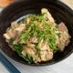 豆苗と豚しゃぶのオリーブじょうゆ和え