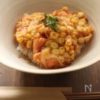 とうもろこしとカニカマのかき揚げ丼