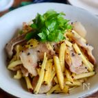 豚肉とさつまいもの塩バター炒め