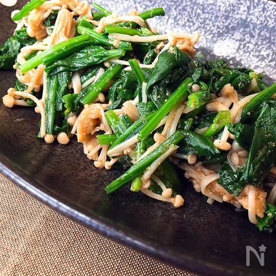 簡単･もう1品✤ほうれん草とえのき茸の胡麻和え