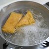 分厚の厚揚げで作る「厚揚げの生姜焼き」の下準備