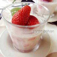 お砂糖を使わない★いちごとココナッツミルクの甘酒ムース