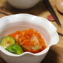 長いも餅のあけぼの煮。