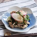 浅漬け日野菜と豚肉のさっぱり炒め｜伝統野菜をおいしく食べる♪