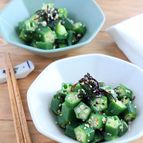 簡単和総菜♪おくらの塩昆布ナムル☆作り置きにも◎