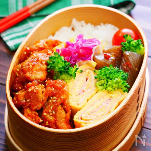 ヤンニョムポーク♪ごはんがすすむ【時短弁当】