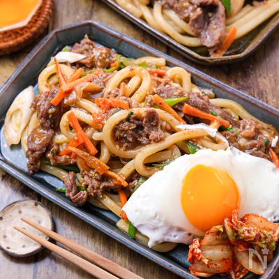 【甘辛焼肉プルコギうどん】コストコのプルコギで簡単アレンジ♩