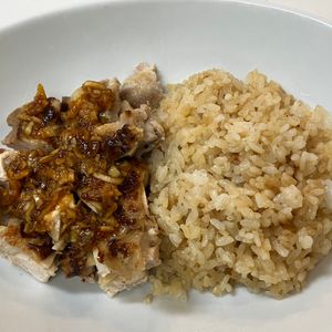 (・∀・)コロンの作ってみた!投稿(カオマンガイ風♩香ばしうま塩チキンライス)