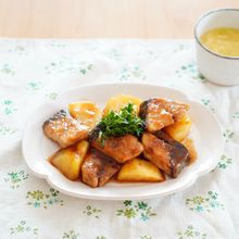 ぶりとじゃがいものバター醤油焼き