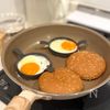 秋に食べたい♩【とろ〜り月見バーガー】の工程4