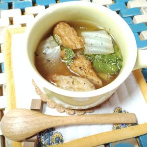 M＊Pの作ってみた!投稿(とろとろ☆白菜とひら天のコンソメスープ☆)