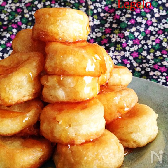 ふかふか豆腐ドーナツ☆卵牛乳なし、フライパンで