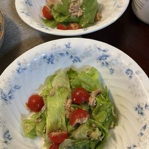 Hikeyの作ってみた!投稿(5分でパパッと♪【ツナとレタスのやみつき中華サラダ】)