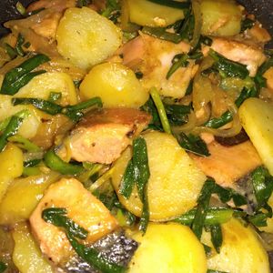 lalilulelonの作ってみた!投稿(【秋鮭とじゃが芋のにんにく味噌バター炒め】ご飯が進む！！)