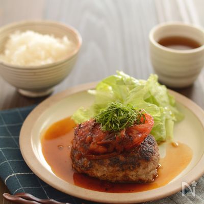 焼きトマトハンバーグ