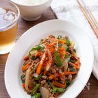【ひき肉とピーマンのオイスターソース炒め】簡単ワンパンおかず
