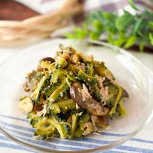 レンジで簡単！ゴーヤとなすのツナポン酢和え