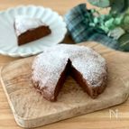 混ぜて焼くだけ！甘さ控えめ！チョコチーズスフレ！
