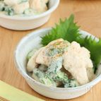 鶏むね肉とオクラのコク旨明太マヨ和え