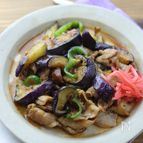 茄子と豚肉のウスターソース炒め