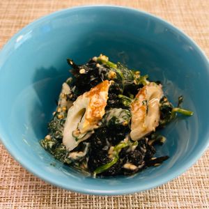puricoの作ってみた!投稿(【ほうれん草とちくわの海苔マヨ和え】レンジ2分ですぐビール)