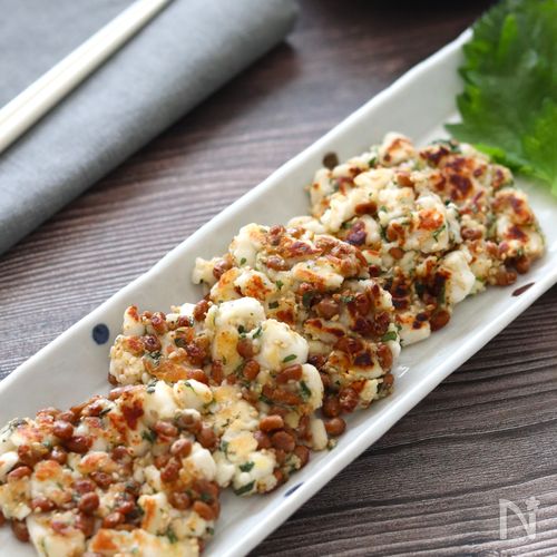 【はんぺんと納豆のおつまみ】潰して混ぜて焼く♪簡単ヘルシー!