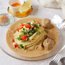 夏野菜の冷製パスタ