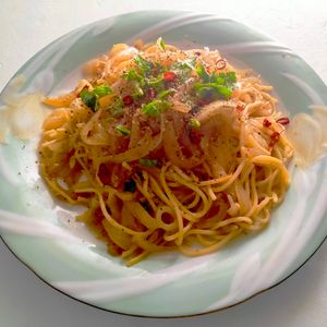 Medyの作ってみた!投稿(玉ねぎだけで絶品パスタ)