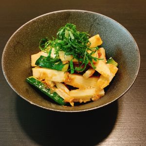りんの作ってみた!投稿(【5分】ちくわ・長芋・きゅうりのわさび醤油和え)