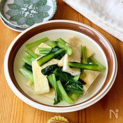 小松菜と油揚げの煮浸し