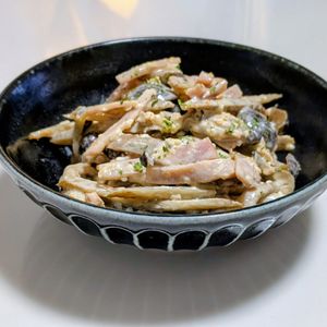 ごんべすの作ってみた!投稿(コクうま♪【ごぼうとハムのハニー味噌マヨサラダ】)